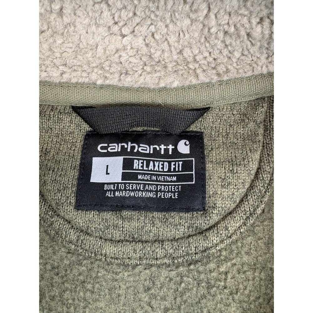 Carhartt 1/4 Zip Sweater Fleece Relaxed Fit Midweight 106378 Men's Large - Picture 3 of 15